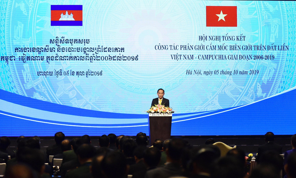 越南外交部副部长黎淮忠发表讲话。越通社记者 统一 摄