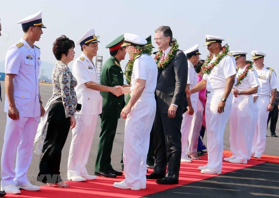 2018年3月5日，美国海军军船开始对越南岘港市进行为期5天的访问。越通社记者 陈黎林 摄