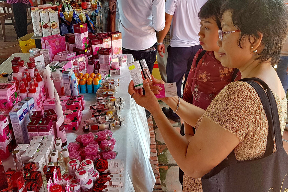 斯拉夫文字文化节暨东欧各国美食展吸引众多游客。越通社记者 世英 摄