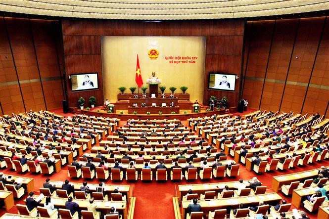 越南第十四届国会第五次会议开幕式。（图片来源：越通社）