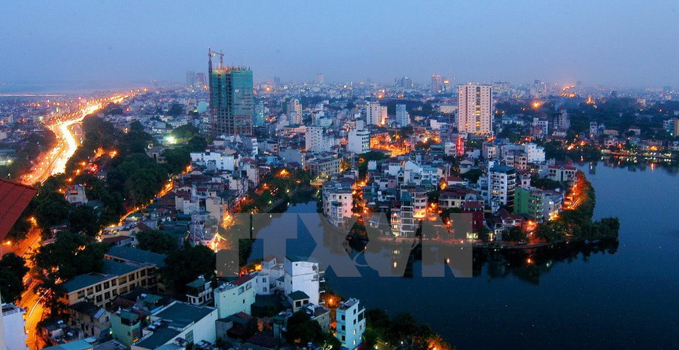  首都河内一角。（图片来源：越通社）