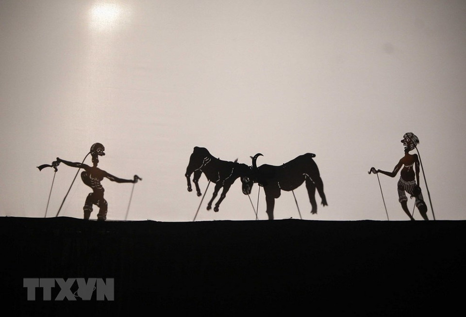 柬埔寨木偶戏节目。越通社记者 青松 摄