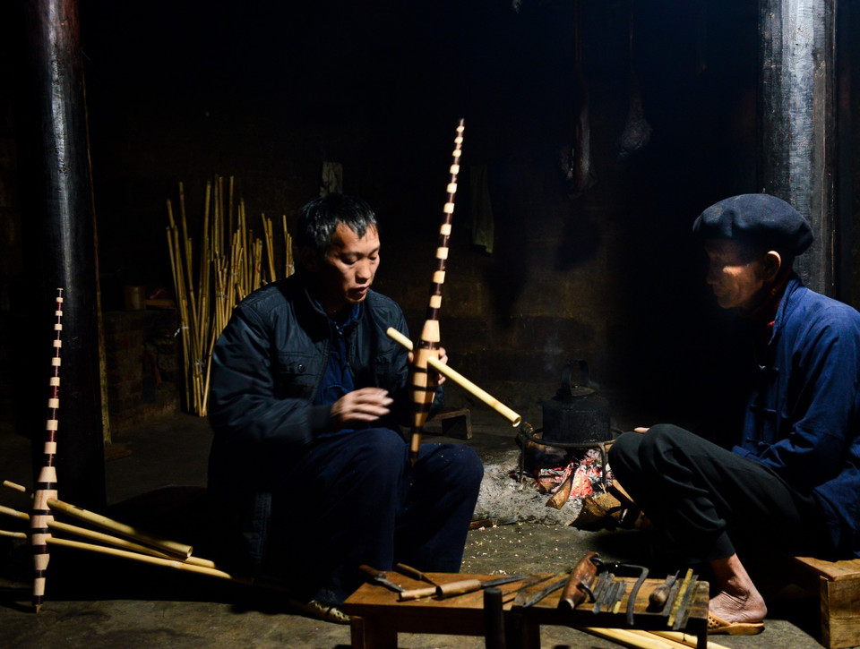 芦笙制作逐渐成为当地赫蒙族的传统工艺业。图自越通社