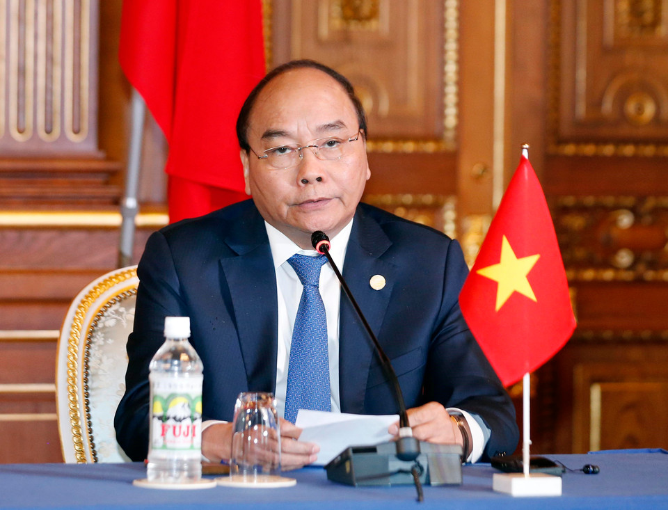 越南政府总理阮春福出席第十届日本与湄公河流域国家峰会。越通社记者 统一 摄