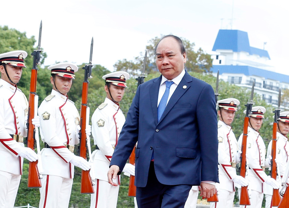 越南政府总理阮春福在东京出席第十届日本与湄公河流域国家峰会。越通社记者 统一 摄