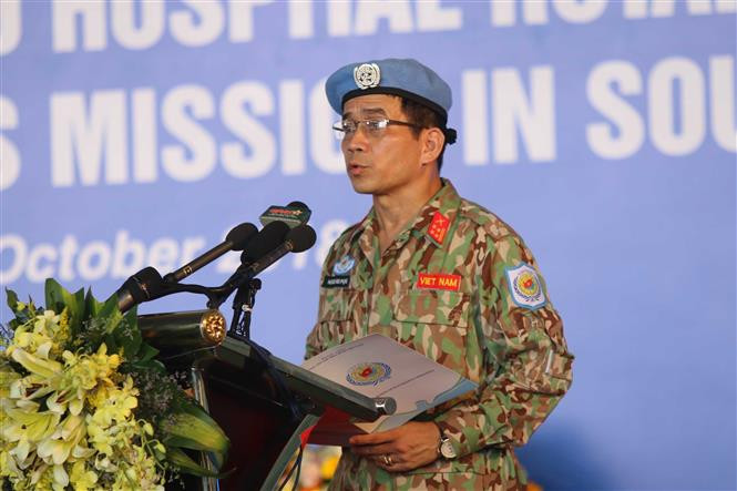 越南赴南苏丹维和医疗队出征仪式在胡志明市举行。越通社记者春区 摄