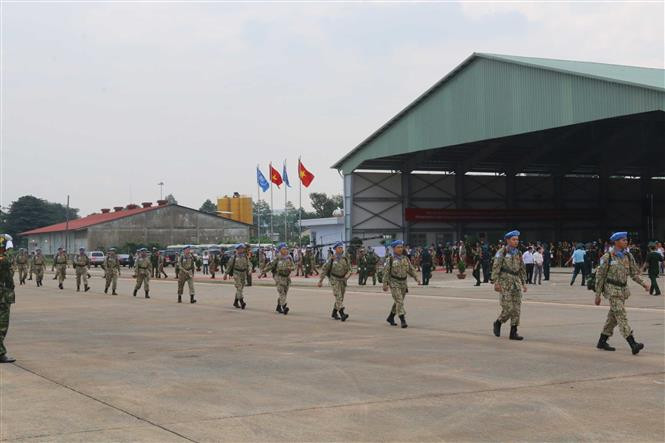 越南赴南苏丹维和医疗队出征仪式在胡志明市举行。越通社记者春区 摄