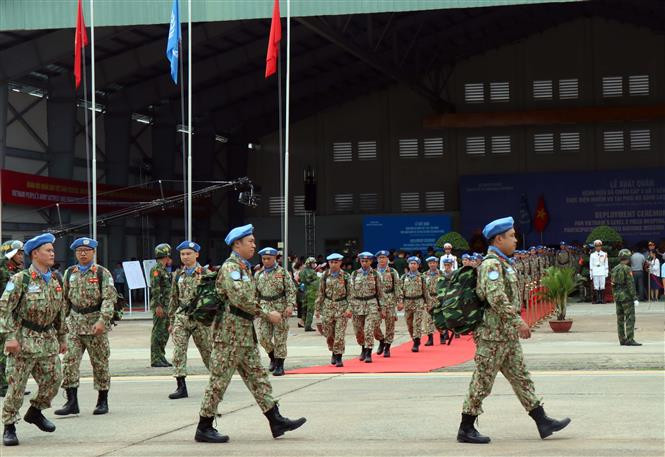 越南赴南苏丹维和医疗队出征仪式在胡志明市举行。越通社记者春区 摄