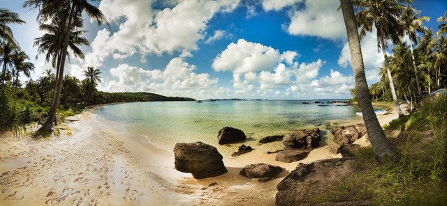 如诗似画的富国岛肯海滩美景。