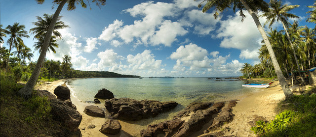 如诗似画的富国岛肯海滩美景。