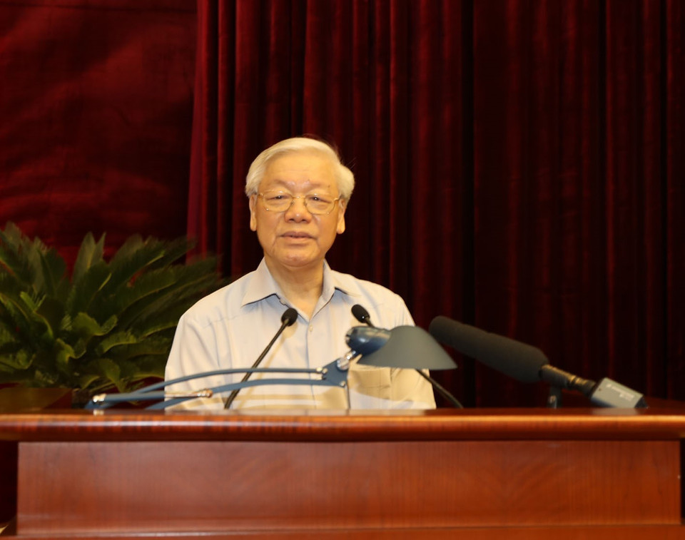 阮富仲在会上致开幕词。越通社记者 芳华 摄