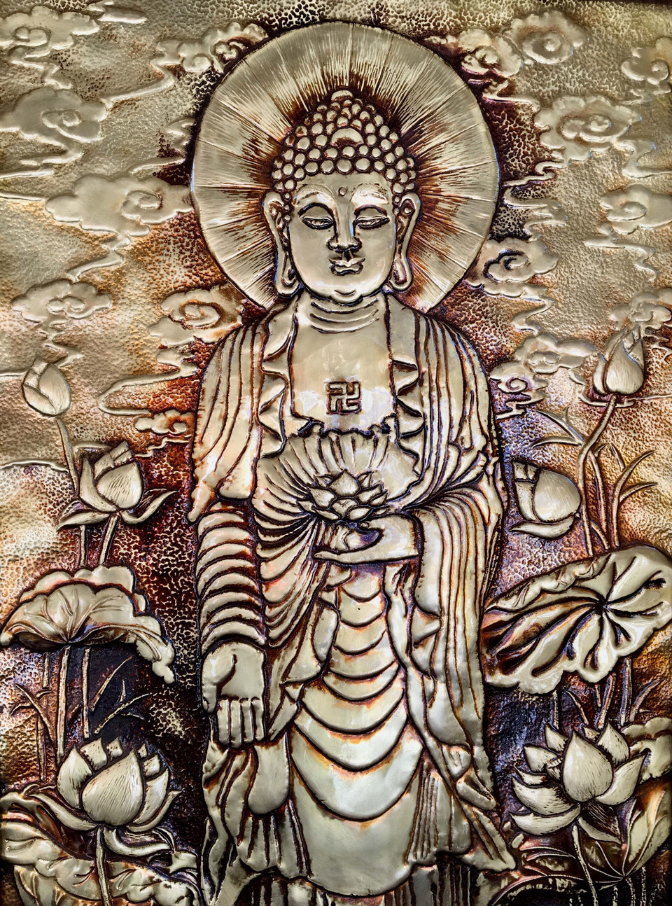 2018年莲花节展出的作品。越通社记者 国越 摄