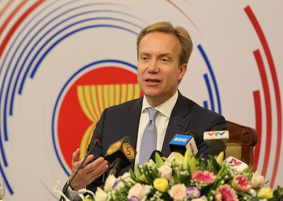 世界经济论坛主席布伦德。越通社记者 杨江 摄