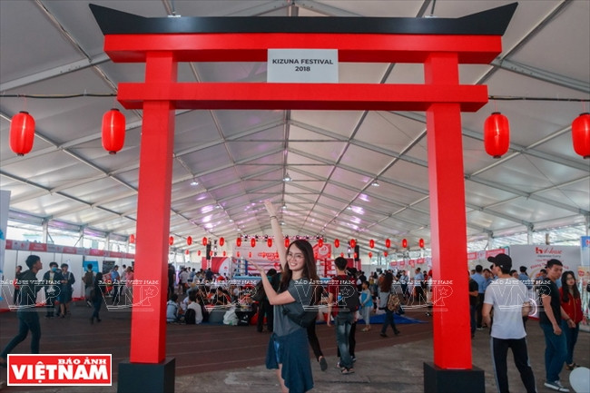 日本神社模型。 越南画报记者 山义 摄