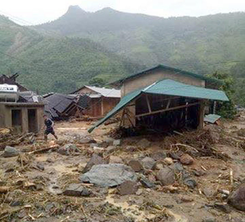 截至8月4日19时，暴雨洪水导致清化省3人死亡，5人受伤，12人失踪。图自越通社