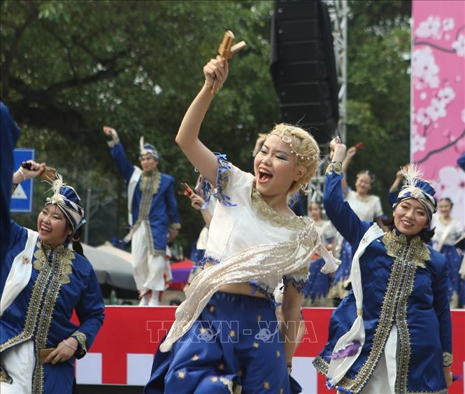 索朗祭传统舞蹈节目。图自越通社