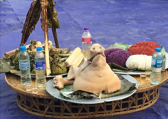 2019年祈雨仪式的供品 图自越通社