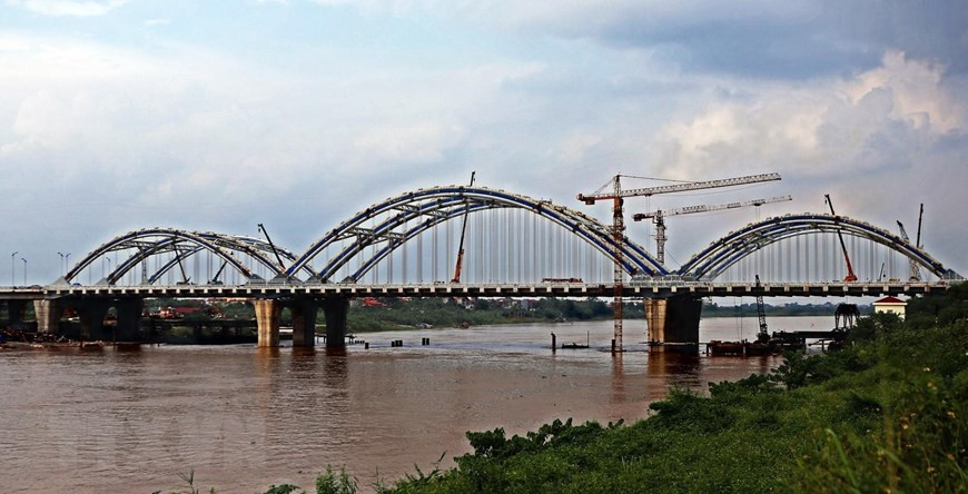 东筹桥—连接河内市与周边地区的三座新桥之一。越通社记者 辉雄 摄