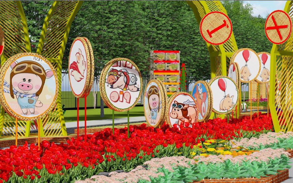 花卉展场景。越通社记者 陈春情 摄