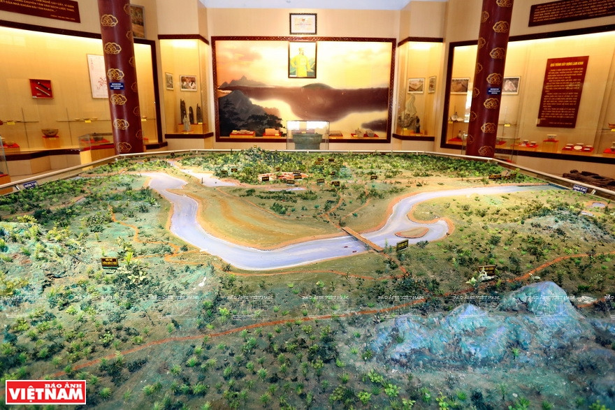 蓝京遗迹区沙盘。越南画报记者 清江 摄