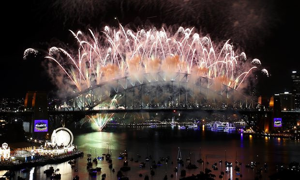 在悉尼举行盛大焰火表演迎新年（图片来源：Getty）