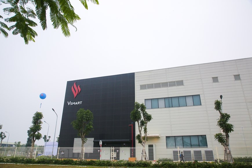 VinSmart电子设备生产厂总面积近14.8公顷，电子设备年产量1.25亿件。图自Vietnam+