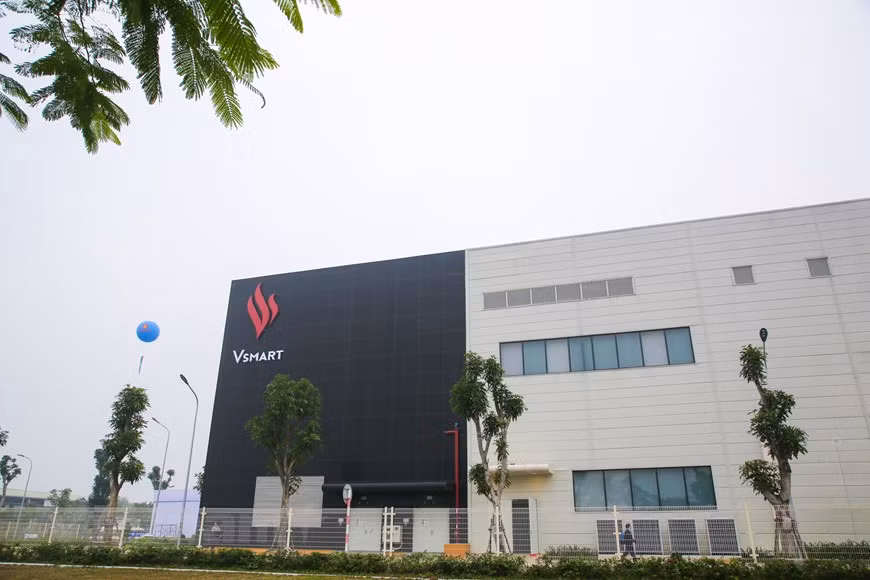 VinSmart电子设备生产厂总面积近14.8公顷，电子设备年产量1.25亿件。图自Vietnam+