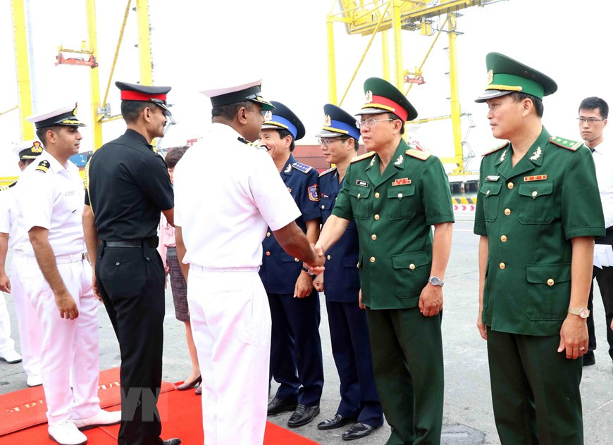 欢迎仪式场景。图自越通社