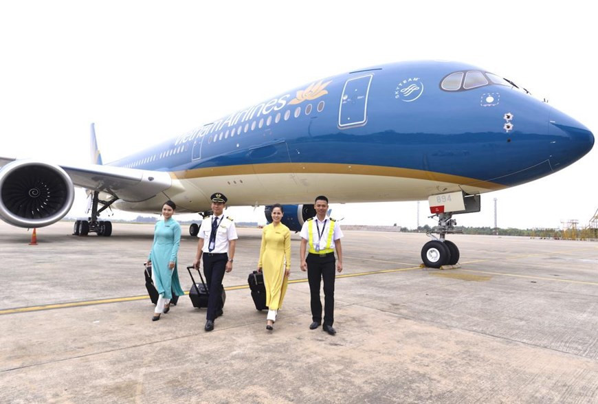 越航空中客车A350飞行队2019年2月安全度达99.56%，年均达99.21%。图自越通社