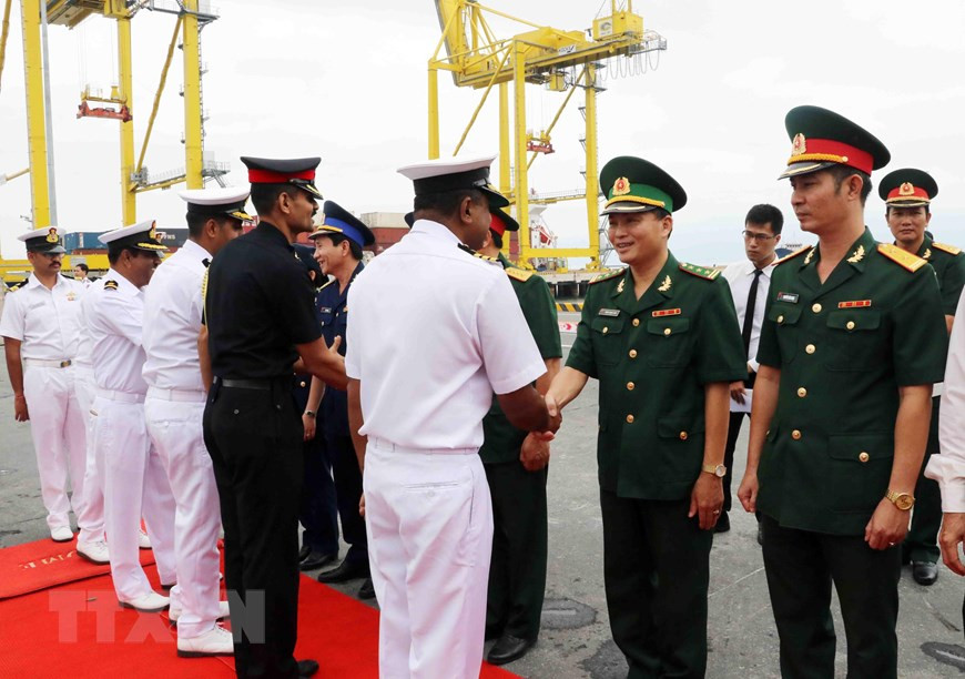 欢迎仪式场景。图自越通社