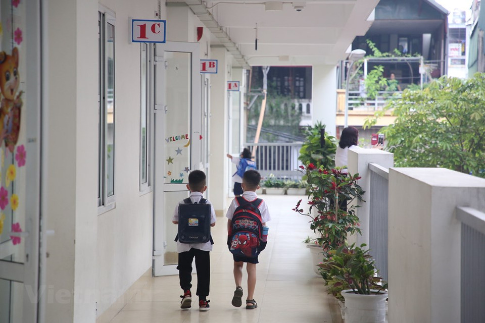 此外，该校还安排隔离区。越通社记者 明山 摄