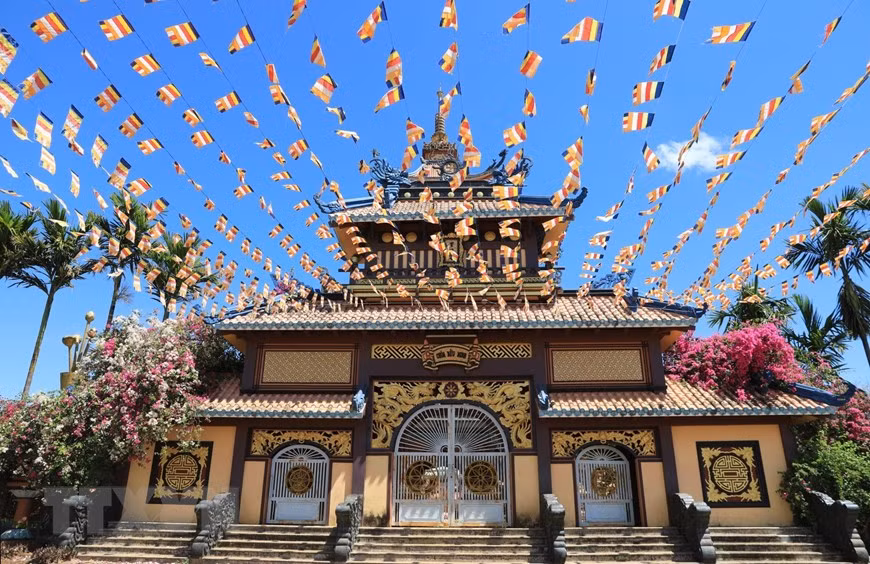 宝明寺是嘉莱省所建设的第一座寺庙。图自越通社