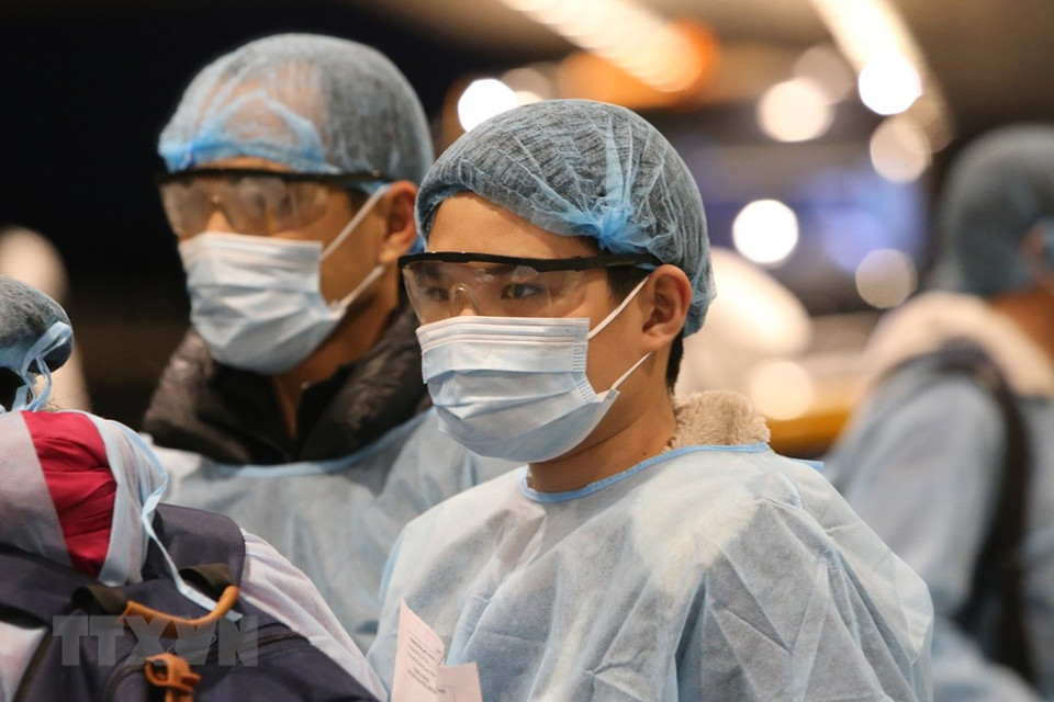 从中国武汉归来的越南公民。越通社记者 杨江 摄