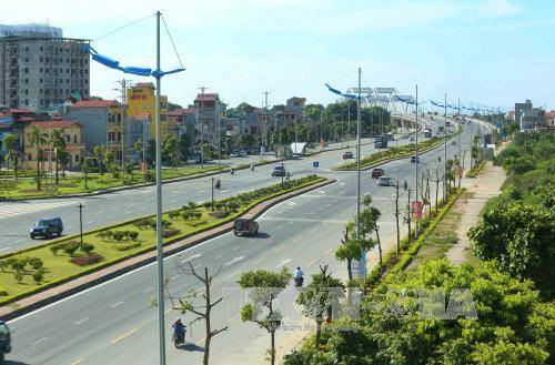 李山路起点为武元甲路立交桥十字路口，终点为东英县东筹桥底。（图片来源：越通社）