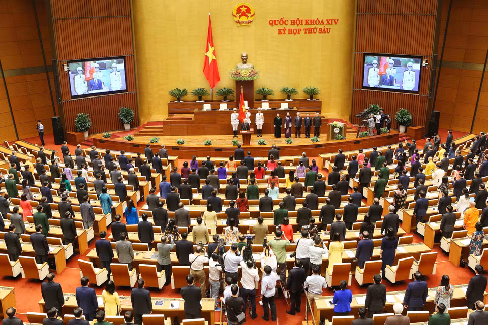 宣誓就职仪式场景。越通社记者 统一 摄