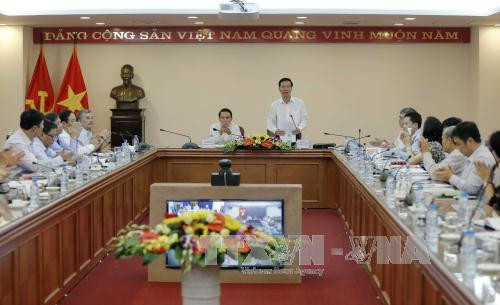 越共中央宣教部部长武文赏强调，越通社需加倍努力建设成为一个强劲对媒体信息组织。（图片来源：越通社）