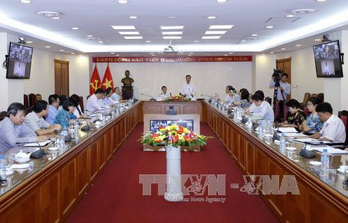 越共中央政治局委员、中央书记处书记、中央宣教部部长武文赏在会上致辞。（图片来源：越通社）