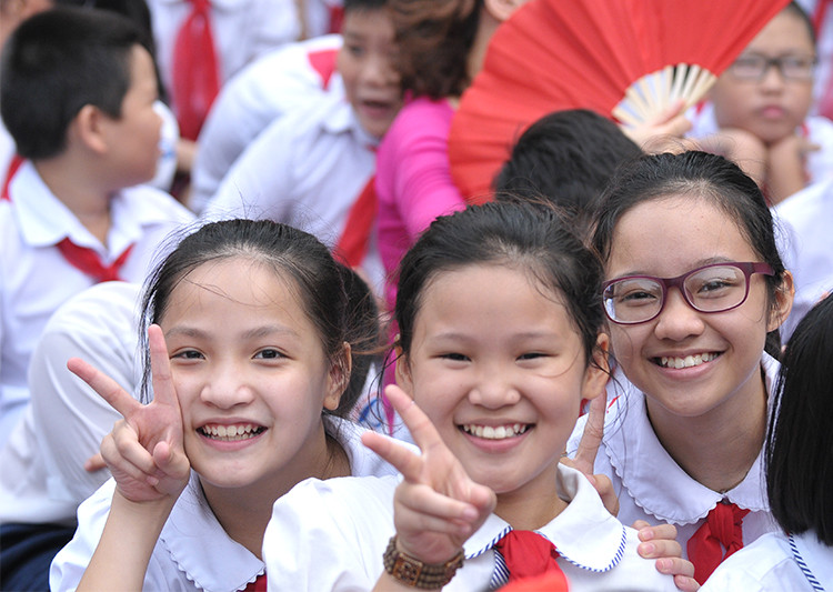 开学日的快乐。