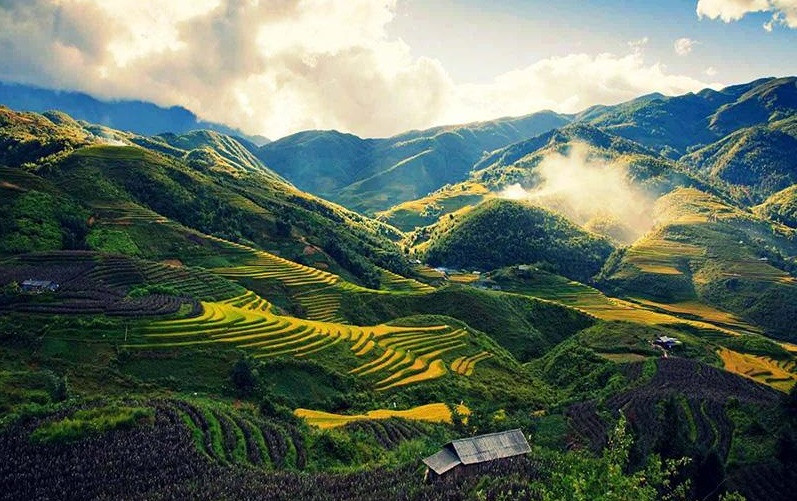 峰峦叠嶂碧连天、充满诗情画意的自然景象令人着迷。图自 越通社