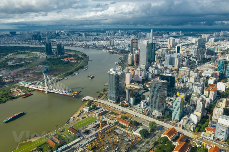 从高处俯瞰胡志明市全景。图自 Vietnam+