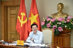 政府副总理梅文政在会上发表讲话。图自越通社
