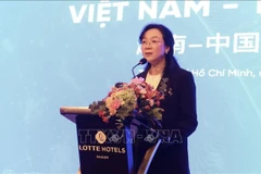 广西贸促会会长杨雁雁。图自越通社