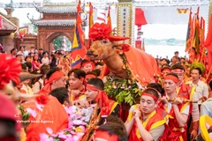 2026年钵场村传统庙会4月1日正式开庙。图自越通社