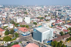 老挝首都万象的一角。图自越通社