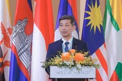 越南文化体育旅游部体育局局长阮名黄越发表讲话。图自越通社