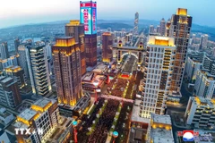 平壤市的一角。图自越通社