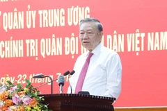 苏林在会上发表指导性讲话。图自越通社