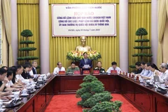 国家主席办公室主任范青河发表讲话。图自越通社