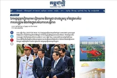 《新高棉日报》（Kampuchea Thmey Daily）8月19日发表题为“越南大使：无论战时还是平时，越柬均是好兄弟”的文章。图自越通社
