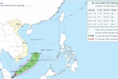 热带低压的位置和移动方向。国家水文气象预报中心供图